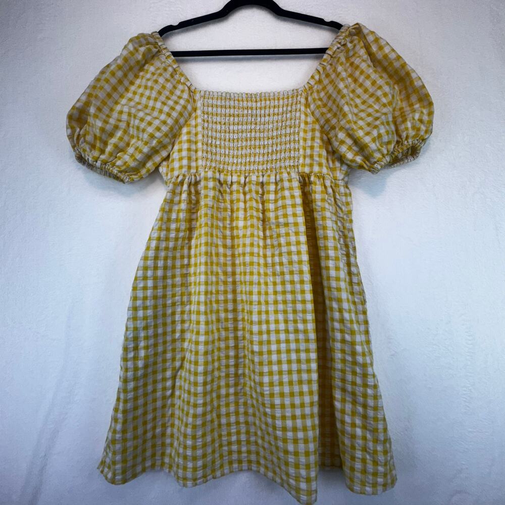 Old Navy Yellow Gingham Mini Dress